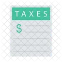 Taxes Document Sheet Icon