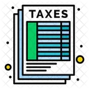 Taxes Sheet  Icon
