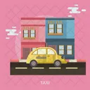 Taxi Car Tranportation Icon