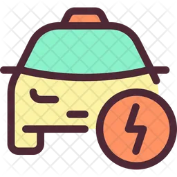 Taxi And Lightning  Icon