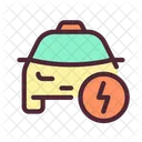 Taxi and lightning  Icon