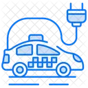 Taxi Charging Smart Car Chargeable Car Icon