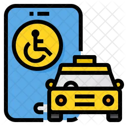 Taxi para discapacitados  Icono