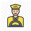 Taxi Driver Car Person Icon