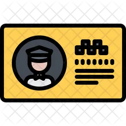 Taxi Driver License  Icon