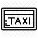 Taxi License Plate Building Connection Icon
