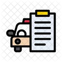 Taxi Transport Clipboard Icon