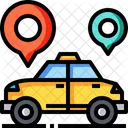 Posizione Distanza Posizione Del Taxi Icon