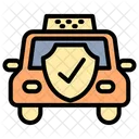 Taxi Protection Shield Security Icon