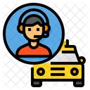 Taxi Service Operator Icon
