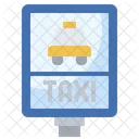 택시 표지판 도로 표지판 신호 아이콘