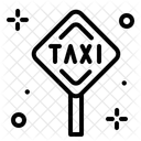 Taxi Stand Sign Taxi Signboard Icon
