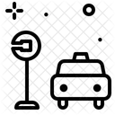 Taxi Stand Stop Uber Car Stop Icon