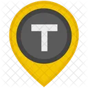 Taxi Standort T Symbol