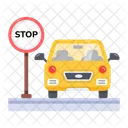 Taxi Stop Stop Stand Car Stop Icon