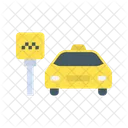 Taxi Stop Cab Vehicle Icon