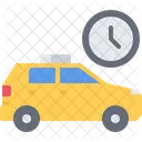 Taxi Time Cab Time Clock Icon