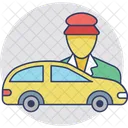 Taxi Conductor Coche Icono