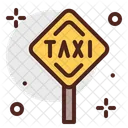 Zeichen Taxistand Taxi Schild Icon