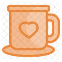 Taza de corazón  Icono