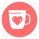 Taza de corazón  Icono