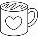 Taza de corazon  Icono