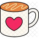 Taza de corazon  Icono