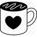 Taza de corazon  Icono
