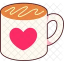 Taza de corazon  Icono