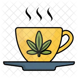 Taza de té de cannabis  Icono