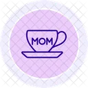 Taza De Te Con El Icono De Linea De La Mejor Mama Icono