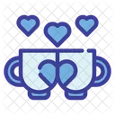 Taza Cafe Amor Y Romance Icono