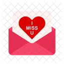 Te Extrano Correo Jerga Social Miss Love Icono