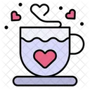 Tea Heart Coffee Cup Icon