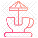 Tea Cup Ride Amusement Park Theme Park Icon