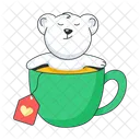 Tea Love Bear Tea Relaxing Bear Icon