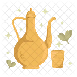 Tea pot and glass  Icon