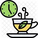 Tea Cup Time Clock Icon