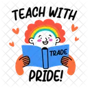 Teach With Pride Reading Education Icon