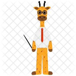 Teacher giraffe  Icon