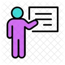 Teacher Blackboard Teach Icon