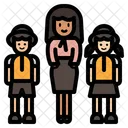 Teacher Students Woman Icon