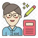 Teacher Professions Woman Woman Icon