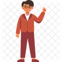 Teacher Man Presentation Icon