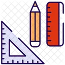 Teachers Aids Geomatery Tools Scales Icon