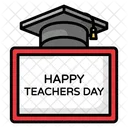 Teachers Day Happy Teachers Day Celebration Board Icon