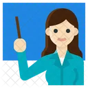 Teaching Teach Woman Activity Lifestyle Lecture Board Icon