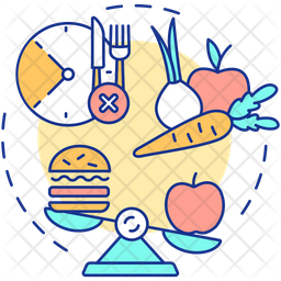 Teaching healthy eating habits Icon - Download in Colored Outline Style