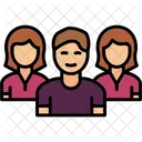 Team Woman Business Icon