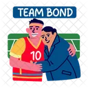 Team Bond Teammates Supporting Icon